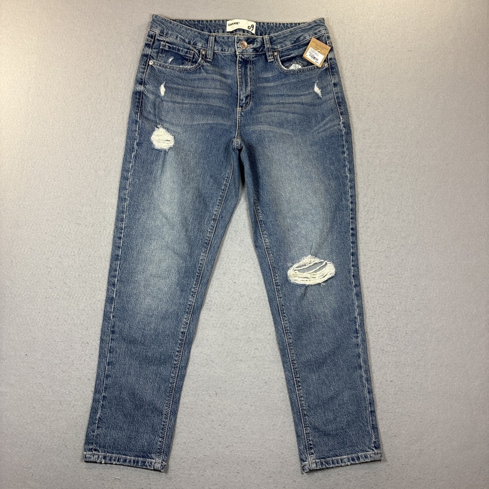 Garage Girlfriend Jeans Size 9 Stretch Distressed Cute Women NWT
